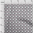 thumbnail image 1 of oneOone Tissu Polyester Lycra Imprimé Plume de Paon Ikat BTY 56 Pouces de Large, 1 of 4