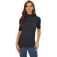 thumbnail image 2 of ORUYROP Chandail à Manches Courtes pour Femmes, Pull Ajusté en Jersey, 2 of 6