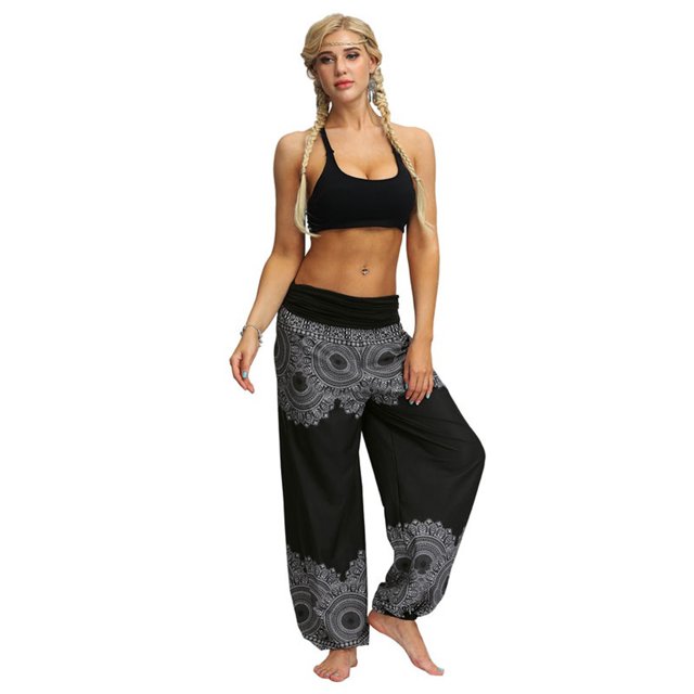 Pantalons pour Femmes Tendance Pantalons Amples pour Hommes et Femmes Combinaison Imprimée Rétro Pantalons de Yoga Leggings de Yoga pour Femmes en Liquidation