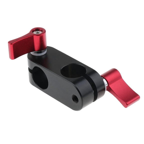 Milaget 90 Degree Right Angle 15mm Rod Clamp Adapter for DSLR Camera Rod Support Rig Red