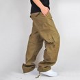 thumbnail image 2 of Birdeem Mens Solid Multi-Pocket Washed Overalls Outdoor Casual Pants Trousers, 2 of 8