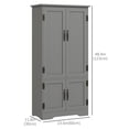 thumbnail image 3 of HOMCOM Garde-Manger de Cuisine 48 Pouces, Armoire de Rangement de Cuisine avec Étagères, Gris, 3 of 10