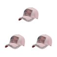 thumbnail image 2 of Decodeary Fashionable Baseball Cap Adjustable And Sun Defended Multi-colors Hat Pink 3Set, 2 of 6
