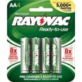 thumbnail image 1 of Paquet de 4 AA piles NiMH rechargeable Rayovac, 1 of 6