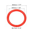 thumbnail image 2 of Unique Bargains 1.8' OD 1.4' ID Loose Leaf Rings Binder Ring, Red, 50 Count, 50 Pack, 2 of 6