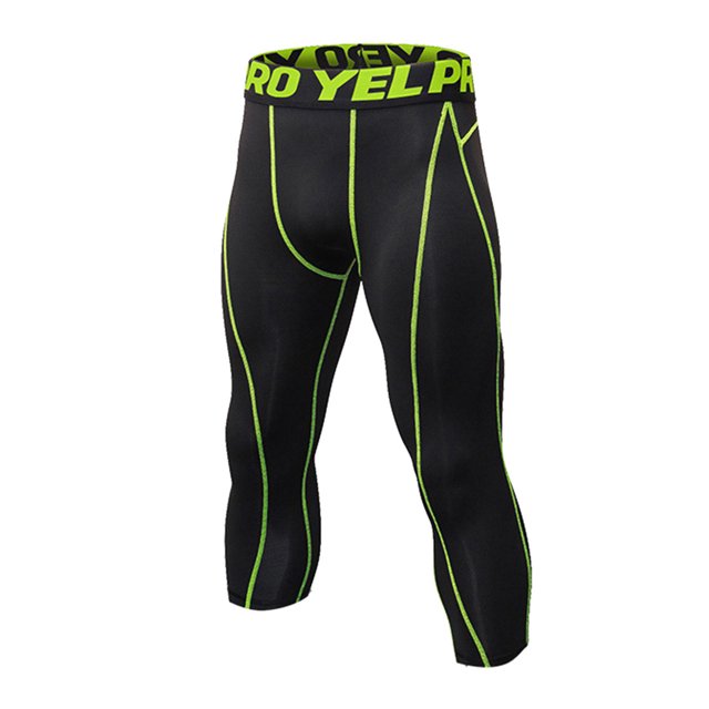 Men's Compression Fitness Pants - Tight Fit, Running, Basketball, Stretch Fabric