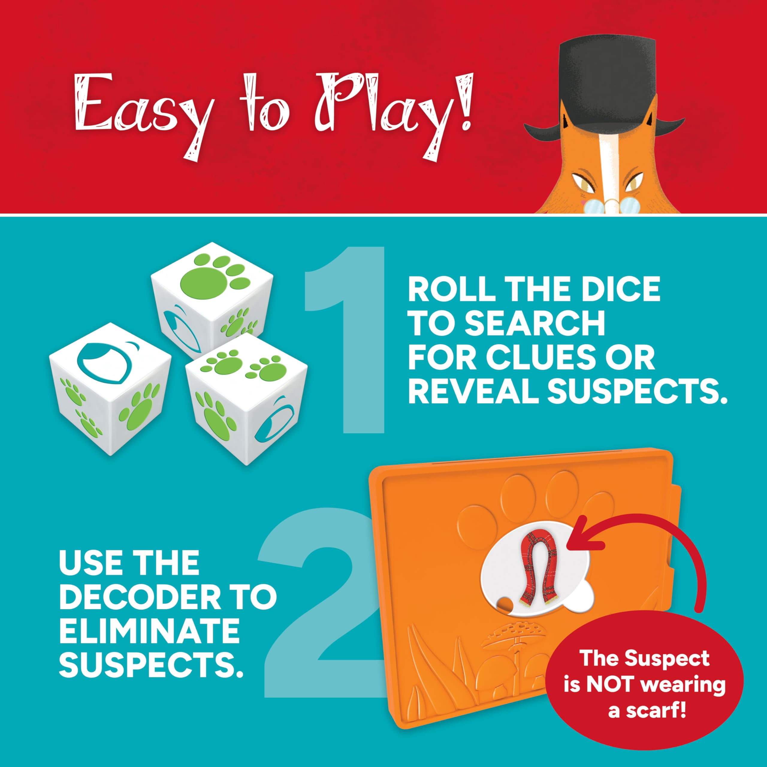 Gamewright Outfoxed! A Cooperative Whodunit Game - English Only