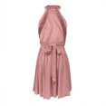 thumbnail image 3 of JGGSPWM Robe de Bal à Paillettes pour Femmes, Dos Nu, Sans Manches, Jupe Ajustée, Robe de Soirée, Élégante, Mariage, Demoiselle d'Honneur, Rose, TG, 3 of 4