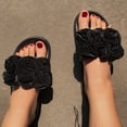 thumbnail image 4 of LSLJS Mode Femmes Décontracté Grandes Fleurs Sandales Plates Chaussures Flip Flop, Pantoufles pour Femmes, 4 of 9