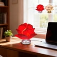 thumbnail image 1 of Metal Table Lamp Large Pink Rose Table Lamp with USB Stepless Dimming Dial Switch for Bedroom Bedside Decor(1Pcs) Rkxzt, 1 of 9