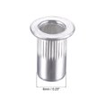 thumbnail image 3 of Unique Bargains M4 Rivet Nuts Aluminium Alloy Knurled Flat Head Threaded Insert Nut Silver 50 pcs, 3 of 5