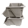 thumbnail image 5 of Mainstays Kids 2-Pack Stacking Bins - Grey, 5 of 5