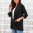 thumbnail image 4 of 2025 Cardigan pour Femmes Chandail Classique Duster Chandails pour Femmes Col Ras du Cou Cardigan à Boutons pour Femmes Tricot devant Ouvert, 4 of 7