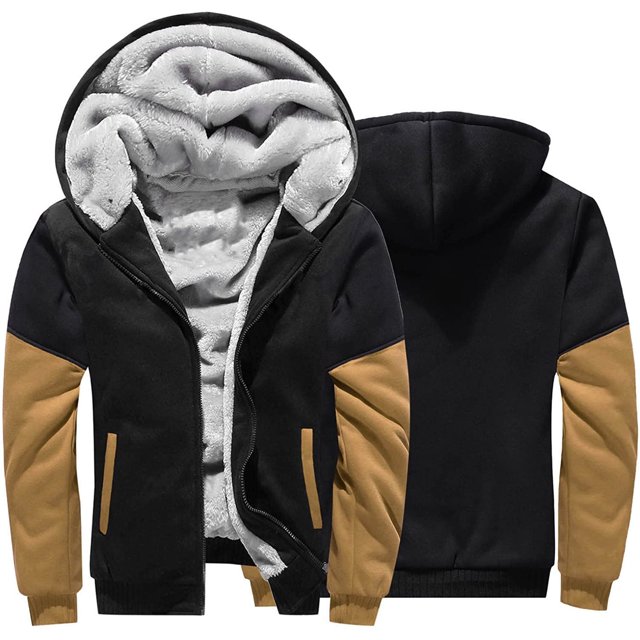 XZNGL Mens Jacket Winter Mens Fashion Autumn and Winter Loose Casual Solid Color Jacket