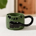 thumbnail image 2 of Binwennn Rabbit Tumbler Set Vacuum Insulated Mug Ceramic Tumbler Set for Kitchen Cat Cat Stacked Cup Cute Stackable Coffee Mugs Ceramic Coffee Mugs With Spoon Funny Animal Cups Gi Ft S For Catlovers, 2 of 5