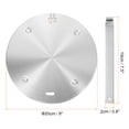 thumbnail image 2 of Heat Diffuser Plate for Gas Stove 8 Inch with Removable Handle, Silver Tone, 2 of 4