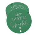 thumbnail image 1 of Inkdotpot Real Silver Foil Let Love Sparkle Wedding Tags Favor Hang Paper Tags 100 Pieces, 1 of 1