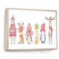 thumbnail image 2 of Designart Cute Christmas Animals Polar Bear Traditional Floating Frame Wall Art, 2 of 4