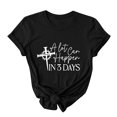 thumbnail image 5 of EGNMCR Chemises de Pâques pour Femmes Chemises Imprimées Manches Courtes Décontractées Col Rond T-Shirts pour Femmes, 5 of 5