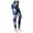 Blue Skull Print, variant on Comfy Leggings - Brushed Tummy Control 5" High Waist & Normal Waist Full Length Active Leggings for Women - Dog Print - L-XL