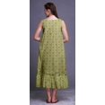 thumbnail image 3 of Bimba Vert Pâle3 Feuilles Florales et Chemises de Nuit en Coton Imprimées pour Femmes Robe Sans Manches Tenue de Nuit Robe Maxi X-Small, 3 of 6