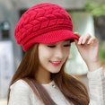 thumbnail image 3 of CEHVOM Bonnet d'Hiver pour Femmes, Chaud et Coupe-Vent, en Crochet, Style Skullies, Tricoté, en Laine, 3 of 5