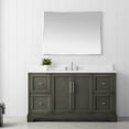 thumbnail image 1 of Vanity Art 60 Inch Single Sink Bathroom Vanity with Ceramic Sink and Engineered Marble Top, Without Mirror, 1 of 4