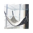 thumbnail image 5 of 1pc Black & White Polka Dot Pattern Hanging Cat Bed, Double-Sided Plus Velvet, Suitable For Small & Medium-Sized Cats In Iron Cages, 5 of 5