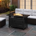 thumbnail image 4 of Costway 40-Inch Outdoor Propane Fire Pit with Lava Rocks Removable Lid & Protective Cover Black, 4 of 10