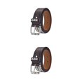 thumbnail image 4 of kurtrusly Premium Studded Belt All-match Unique Gift Various Size Metal Punk Rivet Belt For Men And Women Women Riveted Metal Belt coffee 110cm 2Set, 4 of 6