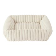 Bunblic Cute Dog Bed Non Slip Bottom Cute Puppy Bed for Puppy Small Medium Dogs Cats L White L