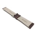 thumbnail image 4 of 24mm Mens' Alligator Style Leather Watch Strap Band, White Stitching, Stainless Steel Buckle, 4 of 7