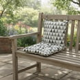 thumbnail image 1 of High Back Chair Cushion, Indoor Outdoor All-Weather Rainproof Rocking Chair Pad with Straps, Foldable Design, Linen, 1 of 8