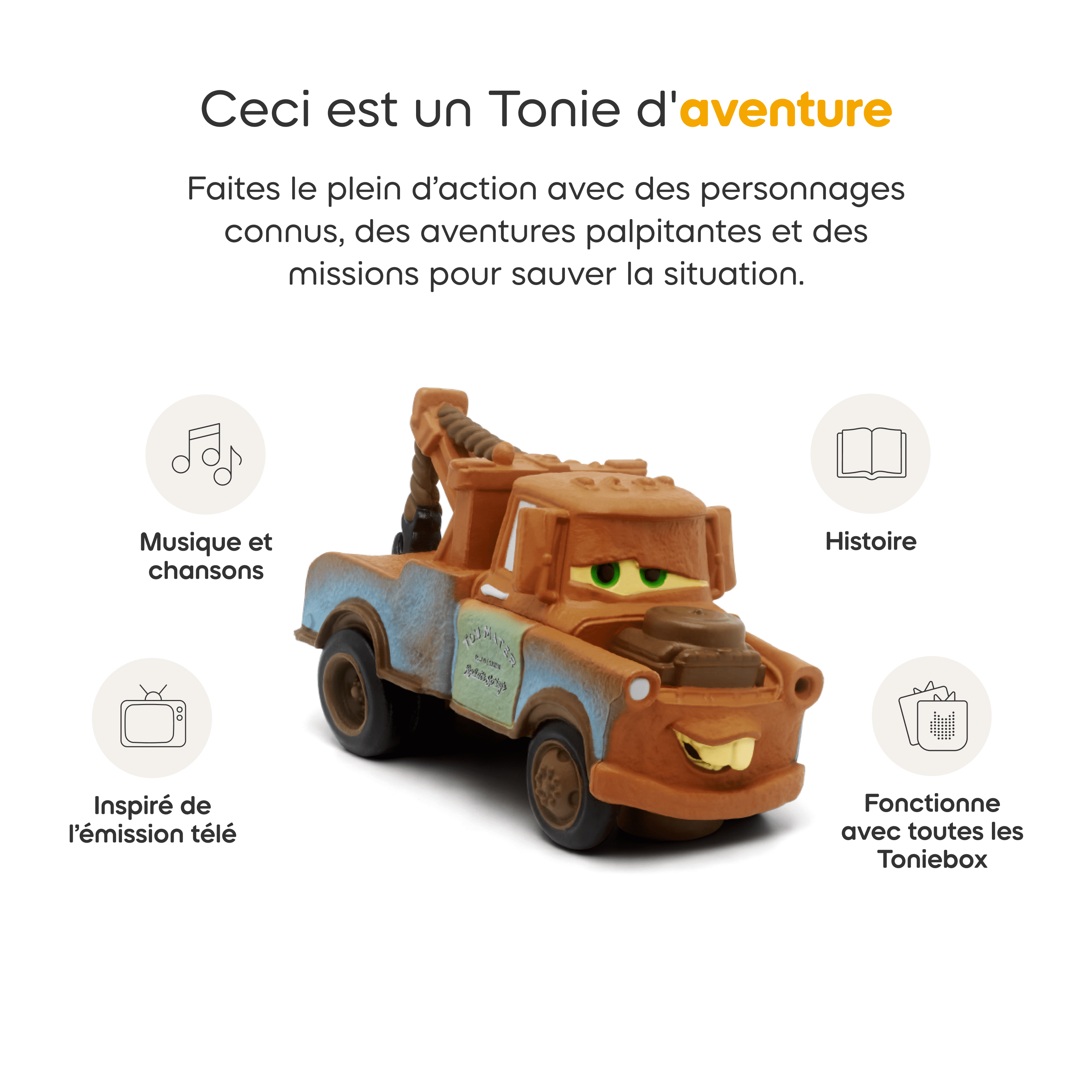 tonies Disney : Cars 2: Martin figurine Tonie (Français)