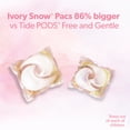 thumbnail image 4 of Ivory Snow Laundry Detergent Pacs, Lightly Scented, Lavender, HE Compatible, 45, 4 of 13