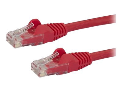 StarTech.com Câble Ethernet CAT6 8 Pieds, 10 Gigabit Snagless RJ45 650MHz 100W Patch Cordon, CAT 6 10GbE UTP Câble Réseau avec Soulagement de la Souche, Rouge, Testé contre les Duvets/câblage Certifié UL/tia - Catégorie 6 - 24AWG (N6PATCH8RD) - Câble Patch - RJ-45 (m) à RJ-45 (m) - Moulé 6 Pieds - CAT - SNS