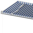 thumbnail image 5 of vidaXL Manual Retractable Awning with Posts 5x3 m Blue and White, 5 of 5