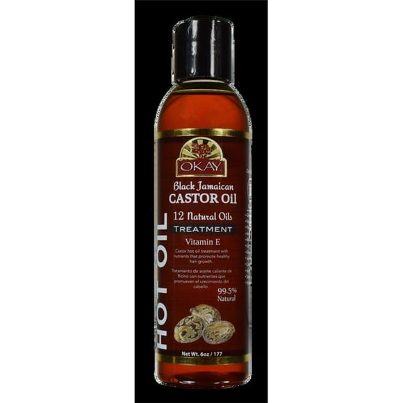 OKAY Black Jamaican Castor Oil Hot Oil Treatment, 177 ml - 6 oz