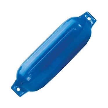 Blue Dog Marine Inflatable Ribbed Boat Fender, 5.5" x 20" Boat Ribbed Fender, Boat Bumpers for Docking, Ultra-Soft Boat Dock Bumper - Blue