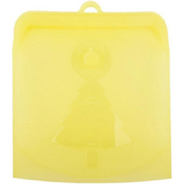 Sac de Rangement en Silicone Réutilisable Sandwich Scellé Congélateur Liquide Collation Lunch Fruits Produits / et Cuisson (1) Sacs de Congélation (Jaune, B)