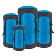 thumbnail image 1 of Graflsoa Sacs de Rangement de Compression Ultralégers pour Camping Extérieur pour Sacs de Couchage et Équipement, Ripstop 40D, Bleu Pierre Précieuse, Ensemble de 4 (S, m, L, TG), 1 of 7