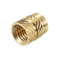 thumbnail image 5 of Uxcell Knurled Insert Nut M5 x 8mm L x 7mm OD Female Thread Brass Embedding Nut 60 Pack, 5 of 5