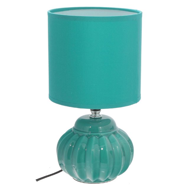 Céramique Lampe De Table Avec Abat-Jour (Joy) (Teal)