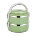 thumbnail image 1 of Stackable Stainless Steel Food Container Leakproof Adult Kids Large Lunchbox Pink 2 layer, 1 of 8