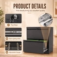thumbnail image 4 of Riflevault 2-Drawer Metal Lateral File Cabinet with Lock, Black Steel Filing Cabinet for Letter/Legal Documents, Anti-Tip Design, Home Office Storage (Net Weight: 48 lbs), 4 of 8