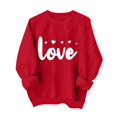 thumbnail image 2 of TIMIFIS Cadeaux de la Saint-Valentin pour Elle Cœur Chandail pour Femmes Mode Mignon Imprimé Amour Col Rond Chandails en Molleton Décontractés Manches Longues Tenues Printemps Automne - Printemps/été, 2 of 4