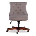 thumbnail image 2 of Linon Sinclair Chaise de Bureau Rembourrée en Bois, Gris Dauphin, 2 of 8