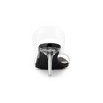 thumbnail image 2 of BLISSFUL STEP Women's Clear Slide Stiletto Heels Open Toe Slip On Sandals Black 9, 2 of 8