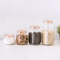 thumbnail image 1 of 4 Piece Glass Canister Set, Clear, 1 of 3