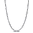 thumbnail image 1 of Miabella Sterling Silver Double Fancy Curb Link Necklace, 1 of 5